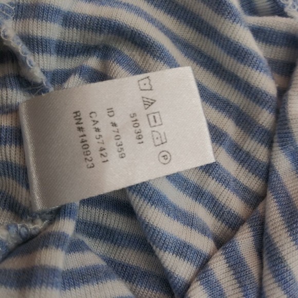 LOFT Blue Stripe Long Sleeve Shirt Womens Top - Size S - Picture 6 of 6